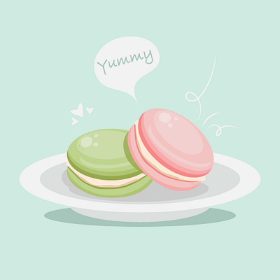 Macarons design graphic design illustration vector