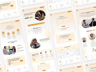 Tip Recruitment branding designinnovation modernelegance graphic design orange ui ux