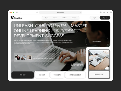 Online Course Platform course edtech education technology landing online study product design ui web design