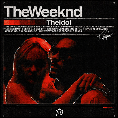 The Weeknd - The Idol album art album cover album design cover cover art design digital art graphic design music art music cover photo editing photoshop