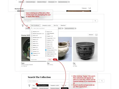 Daily UI 022: Redesigning The Met's "Search the Collection" dailyui dailyui022 design filterpills filters search ui uiux ux uxdesign uxui