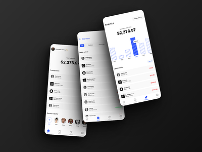Finance app app banking charts finance mobile product ui ux