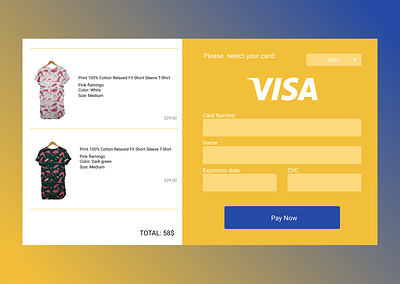 Credit Card Checkout credit card checkout dailyui design graphic design ui ui design web design web page design web site