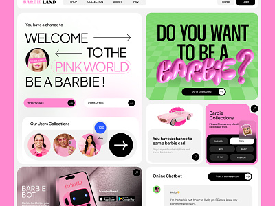 Barbie Generator Website ai barbie design generator kan minimal pink ui ux web website