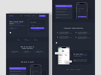 GetFiat - Landing Page Design crypto design discover graphic design landingpage pro product design trending ui uiux website