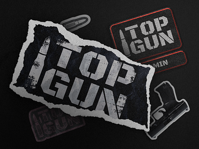 TopGun Logo (gun store & shooting range) branding bullet figma graphic design gun identity inspiration logo military mockup patch sketch sticker strike top typography ukraine vector weapon