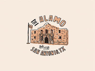 The Alamo Museum alamo branding illustration museum texas vector