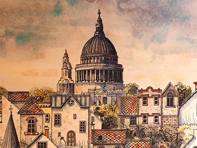 LONDON / St. Paul's Cathedral / Watercolor art artist artwork drawing illustration londonart londonartist painting watercolor