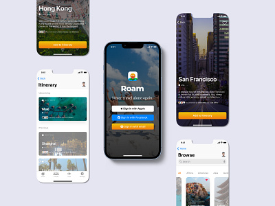 Roam | Mobile App Design concept mobile app design product design ui design