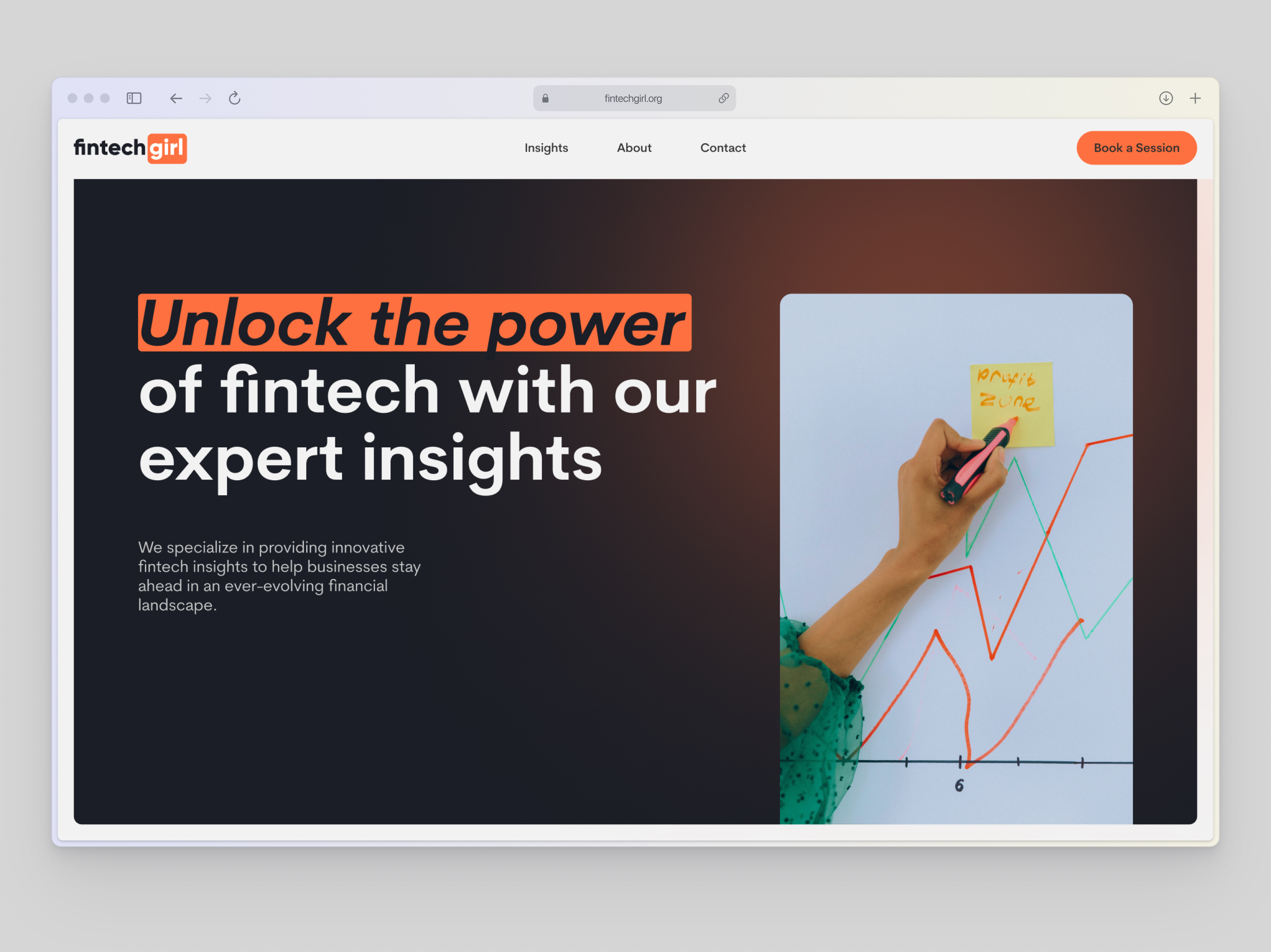 FinTech Girl Website - Landing Page Animation after effects fintech website landing page landing page animation ui ui animation ui design uiux uiux design user experience user interface ux web design website animation website ui