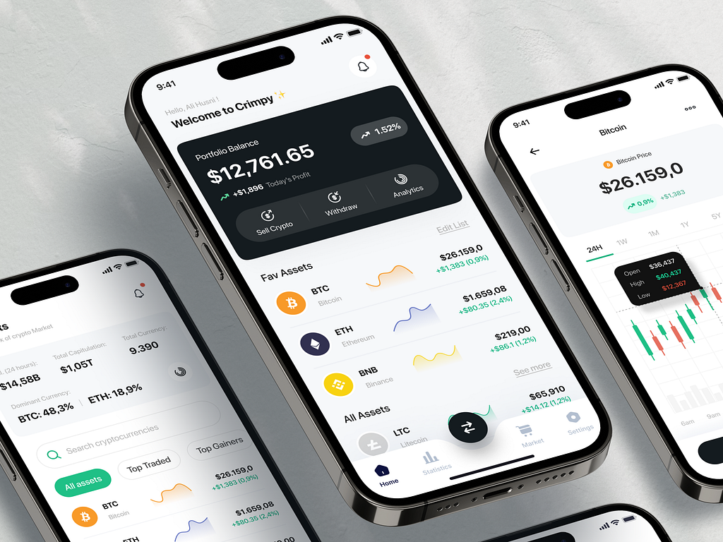 Crypto Wallet App - Crimpy🚀 by Ali Husni for Enver Studio on Dribbble