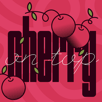 Cherry design graphic design social media post