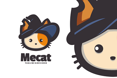 Mecat animal branding cute mascot design graphic design illustration logo ui ux vector