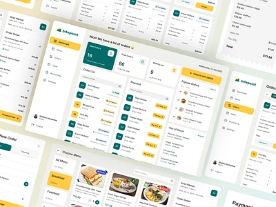 Bitepoint - Restaurant POS System | Collage Version application cafe cashier cashier app clean dashboard dashboard ui food kitchen outlet point of sale pos pos app restaurant sales ui uitrend uiux ux waiter