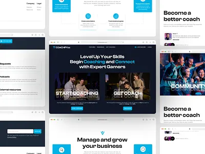 Platform for coach gamers clean coach coaching design figma gamers gaming interface landingpage platform sport ui ux webdesign
