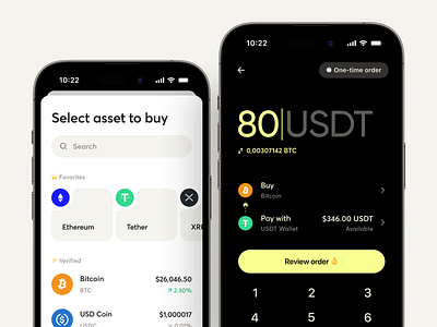 Crypto wallet app balance button buy cards crypro currency dark favorites finance fintech input light list mobile pay payment search ui ux wallet