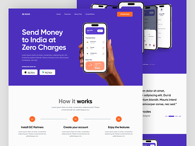 App Landing Page-BB app app landing app landing page app web app website homepage landing page website website design