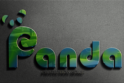 Panda logo 3d branding graphic design logo