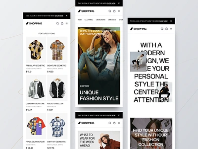 Shopping - Responsive Marketplace Website clean design ecomerce fashion fashion web marketplace mobile online shop online store responsive responsive website shop shopify shoppify shopping store ui