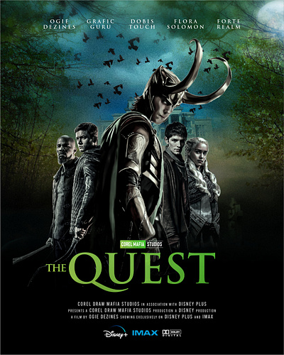 The Quest - Fantasy Movie Poster Design corel draw design fantasy graphic design movie
