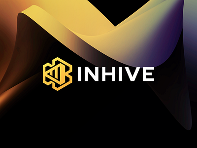 InHive ai bee branding character design graphic design hive icon logo minimalist symbol tech technology vector yellow