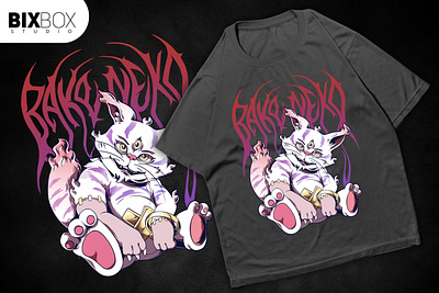 Streetwear Design for T-Shirt and Clothing - Cat Devil apparel design cartoon character cat devil fashion design graphic design illustration streetwear design