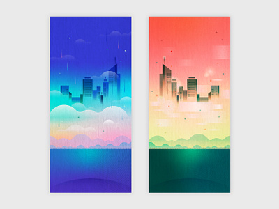 Sky city mobile wallpapers background city wallpaper cityscape dreamy graphic design illustration illustrator mobile mobile background mobile wallpaper vector vector wallpaper wallpaper