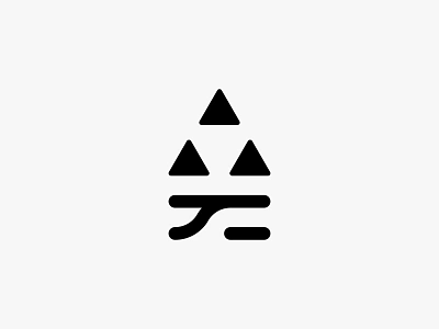 Campsite camp clean icon logo minimal modern mountain outdoor river simple