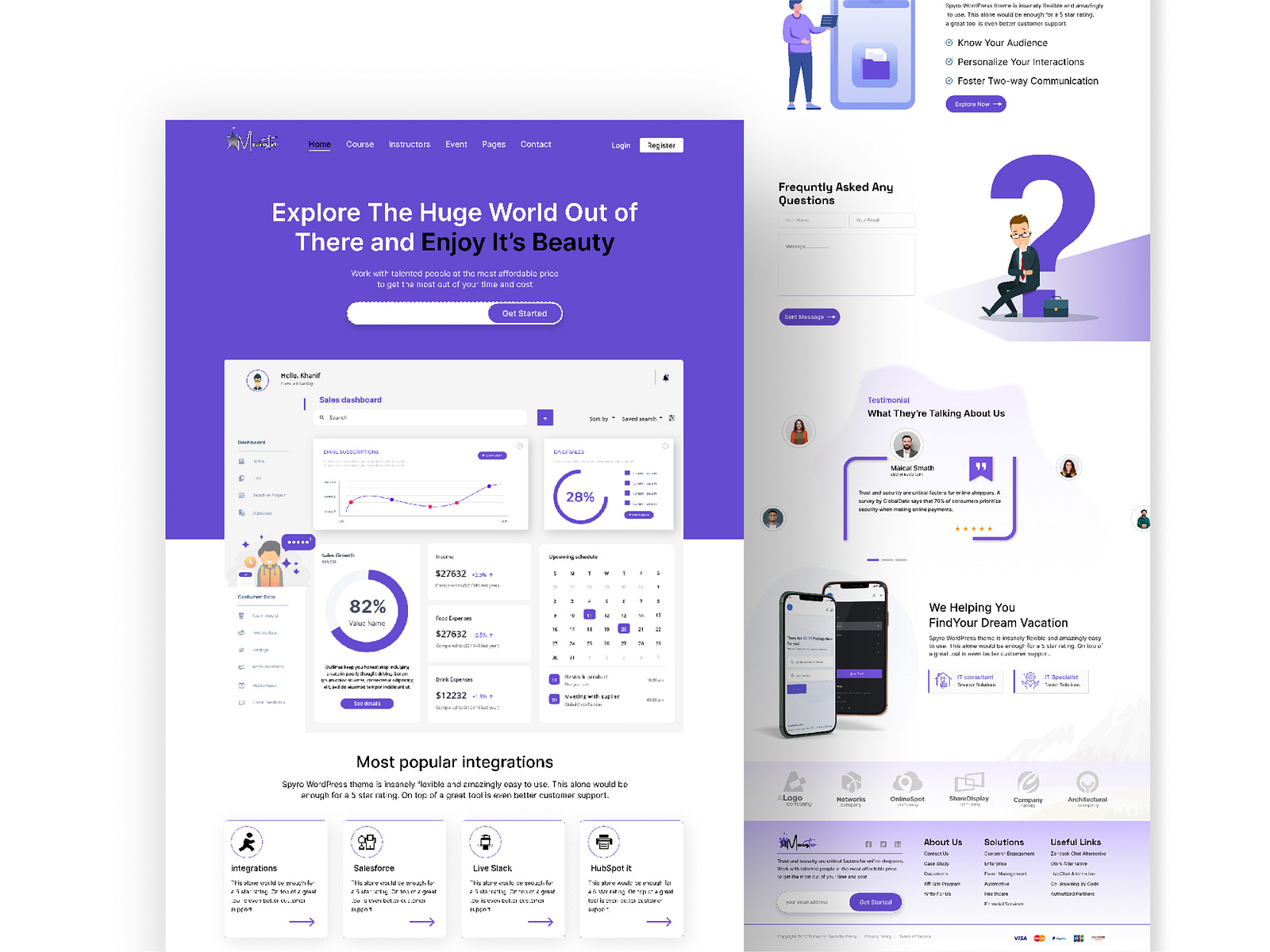 I will create modern attractive website UI UX design by Creativesohel01