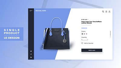 Single Product Landing Page UI Design in Figma adobe xd
