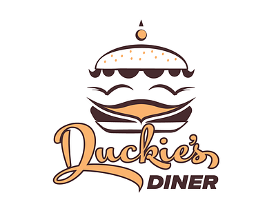 Duckie's Diner branding design graphic design logo vector