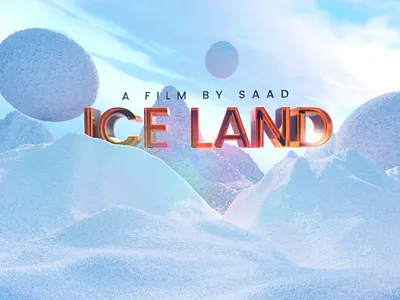 3D ICE Land Design and Rendering in Cinema 4D 3d 3d art 3d designer 3d modeling 3d rendering artist c4d cg cinema 4d cloud design ice land lighting motion graphics redshift render saad texturing