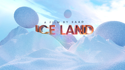 3D ICE Land Design and Rendering in Cinema 4D 3d 3d art 3d designer 3d modeling 3d rendering artist c4d cg cinema 4d cloud design ice land lighting motion graphics redshift render saad texturing