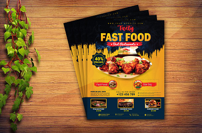 Fast Food Flyer animation branding fast food flyer design food flyer food flyer design graphic design how to food flyer design logo motion graphics resturant flyer design ui