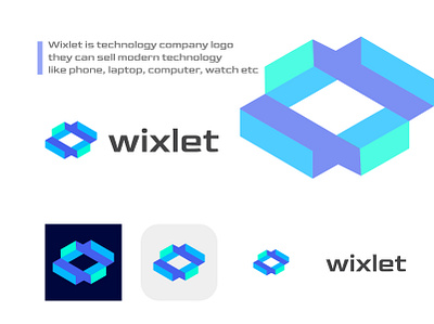 Letter w wixlet technology company logo design abstract app best logo branding creative logo design graphic design icon identity logo logo design logo designer logo inspiration logo maker logomark modern popular logo tech and technology website logo