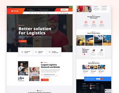 Transport & Logistics HTML5 Template animation company courier delivery graphic design grid logistics motion graphics moving moving company shipping shipping company storage transport transport company
