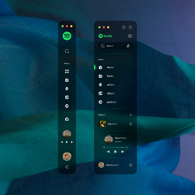 Spotify adobe design figma music podcast radio sidebar navigation song spotify ui uidesign uiux uix user experience user interface ux uxdesign uxui web website