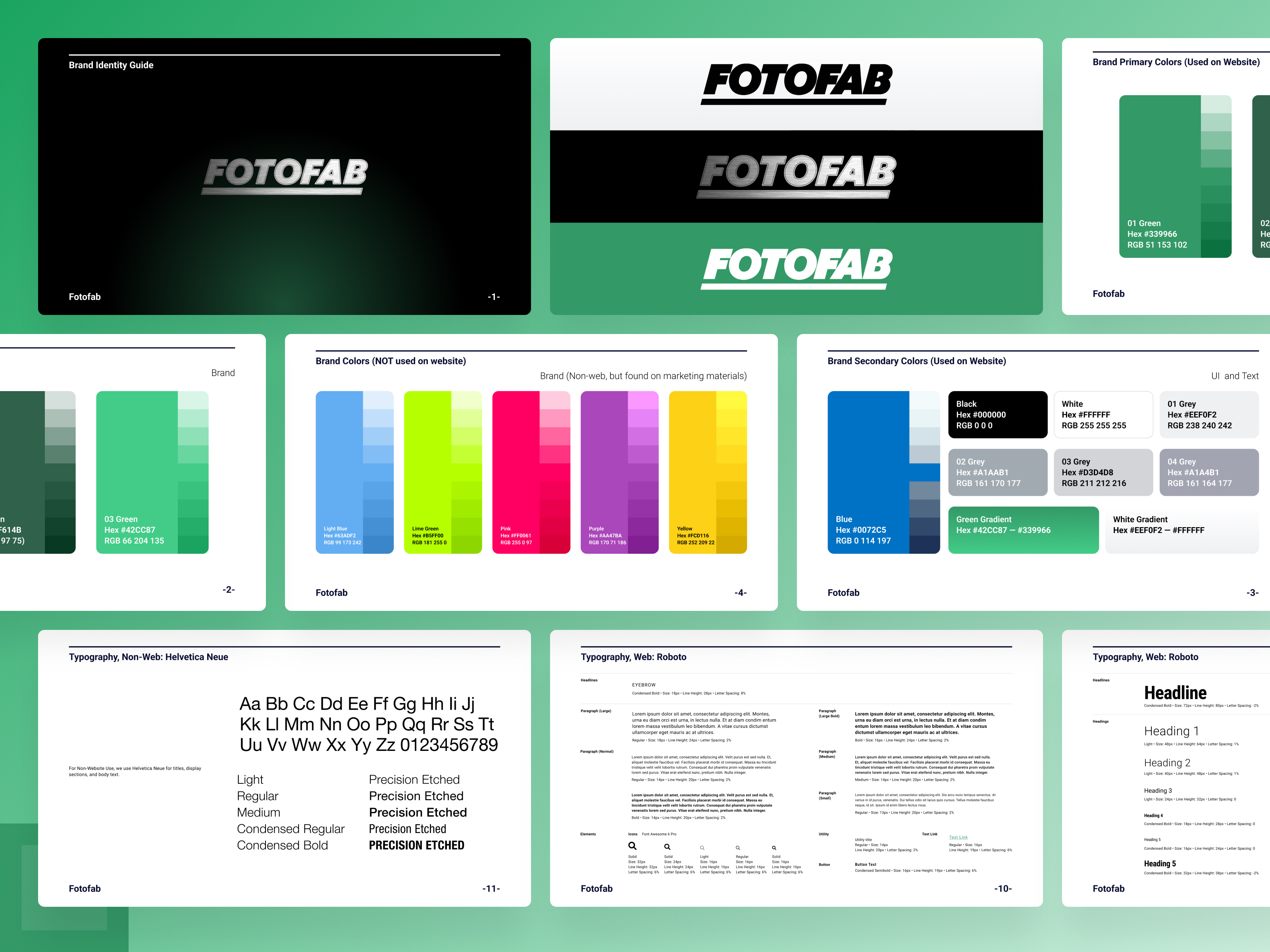 Example of Fotofab Brand Guide