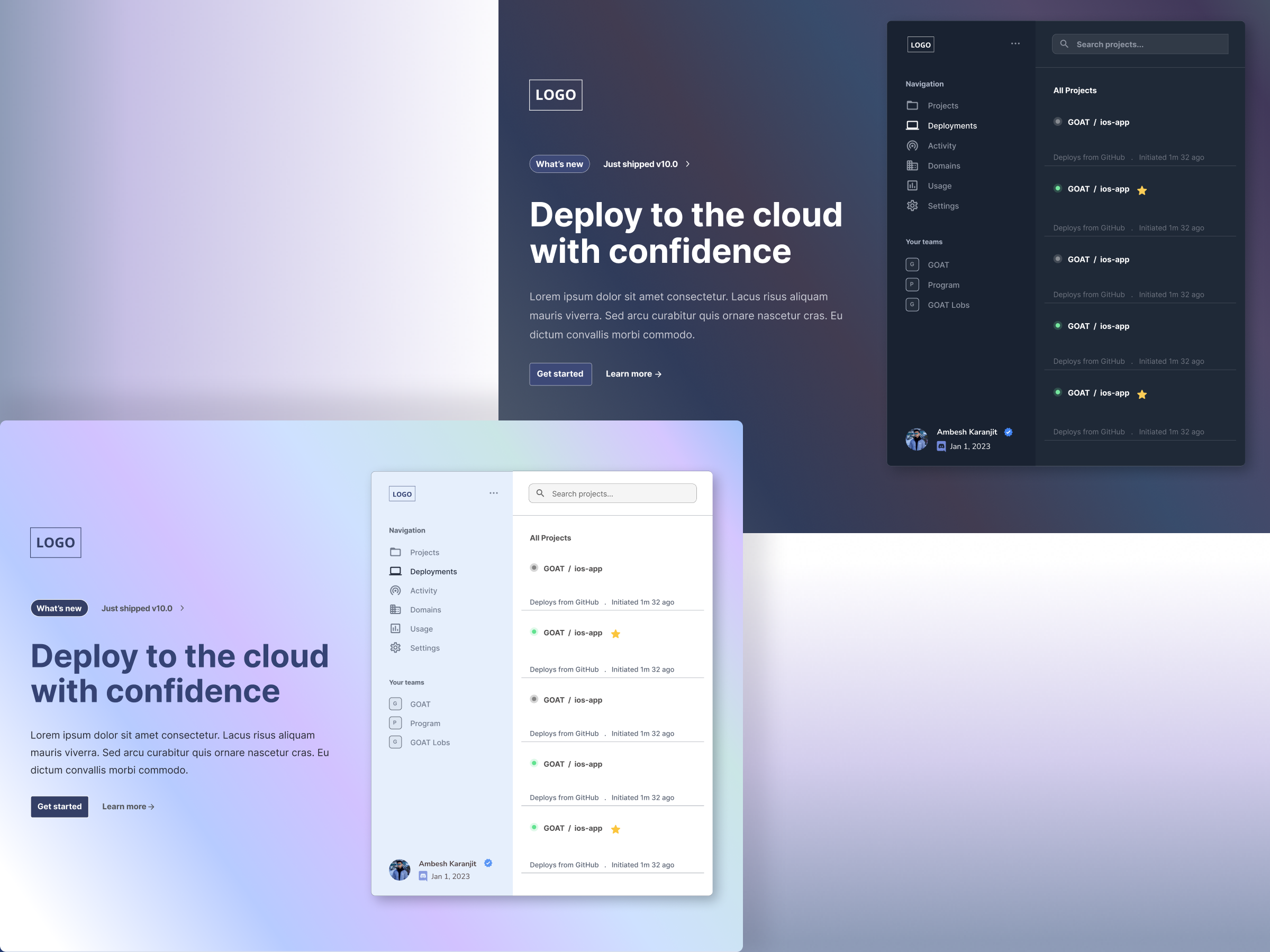 Cloud UI Design | Dark Mode & Light Mode app branding design graphic design illustration logo typography ui ux vector