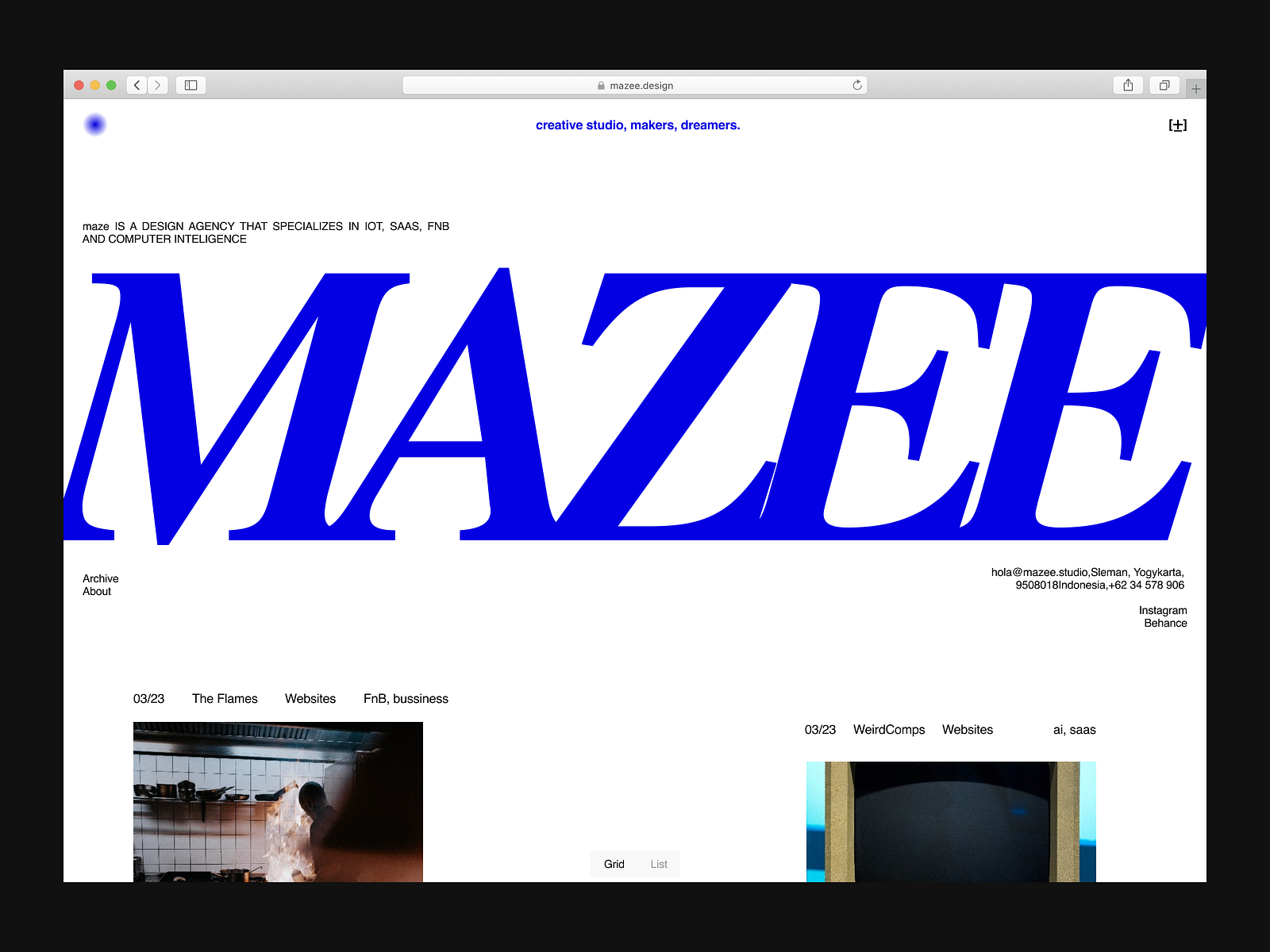 Mazee Design Agency Concept by Reza on Dribbble