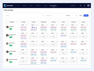 Shift Manager attendance employee manager shifts ui work schedule