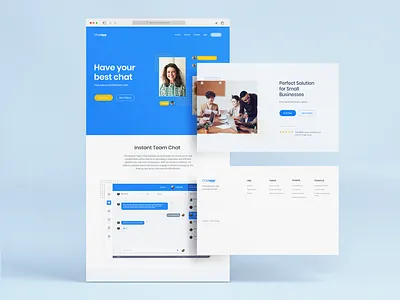 Chatapp Website Landing Page Design branding graphic design ui