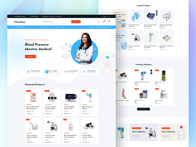 Medshop - Medical E-Commerce Web Theme Design business design dribbble best shot drug drugstore ecommerce equipment graphic design logo medical medical shop medshop minimal modern pharmacy portfolio typography ui website woocommerce