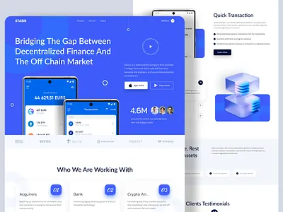 Crypto Finance landing Page apps design banking blockchain clean clean design crypto cryptocurrency defi defi landing page design exchange figma finance financial landing page ui ui design wallet web3 website