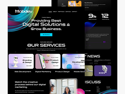 Modved - DigitalGrowth Hub UI web design branding design graphic design illustration logo mobile application ui user interface ux website design