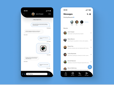 Direct Message - DailyUI #013 app communication dailyui design directmessage dm dribbble figma inspiration messanger mobile networking ui