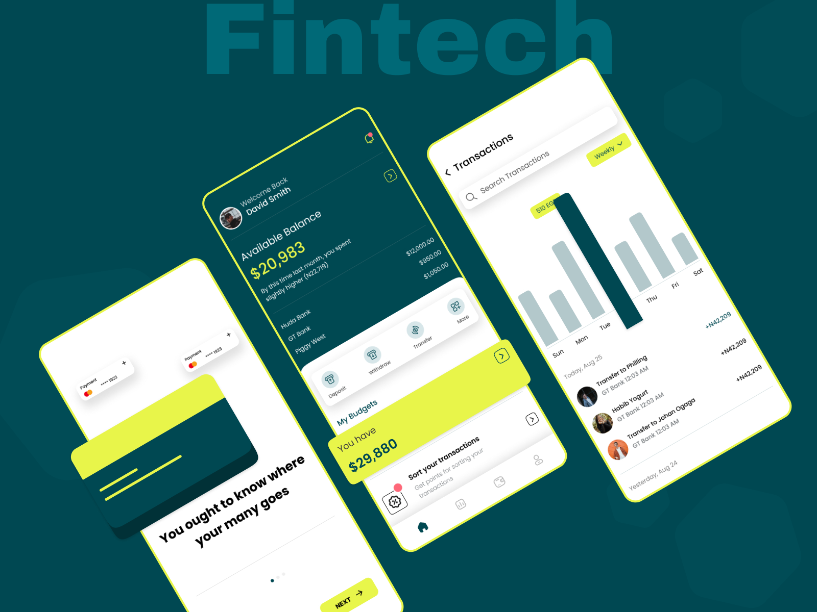 Fintech 🤑 by Darshak on Dribbble