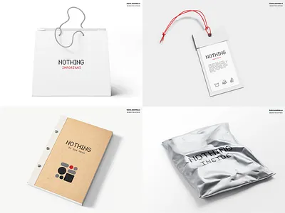 Ironic NOTHING branding branding graphic design nothing packaging