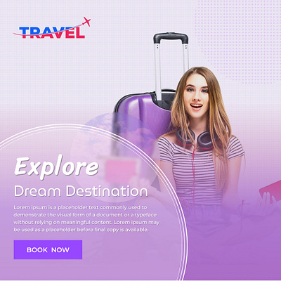 Travel Social Media Advertising Design branding design graphic design logo travel ui
