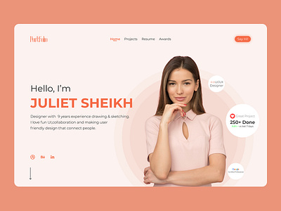 UI/UX Designer Personal Portfolio Landing Page UI by Safayet Hossain on ...